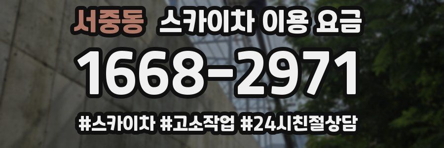 서중동 스카이차 이용 요금