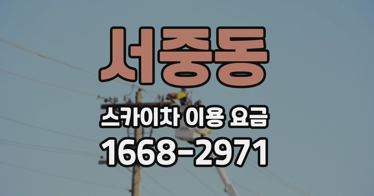 서중동 스카이차 이용 요금
