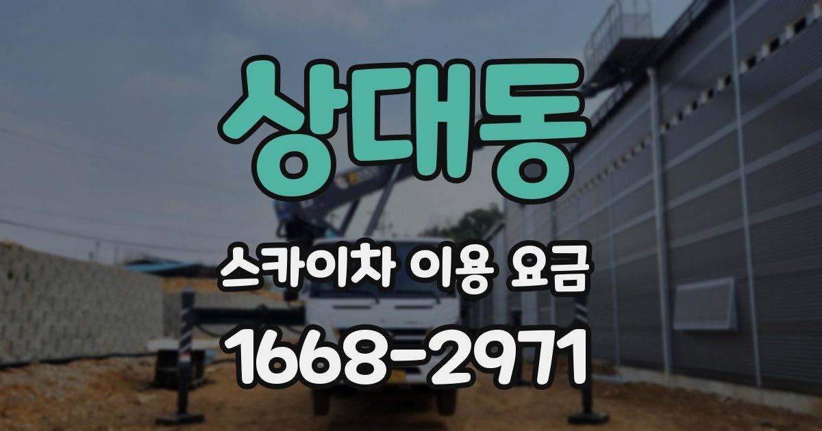 상대동 스카이차 이용 요금