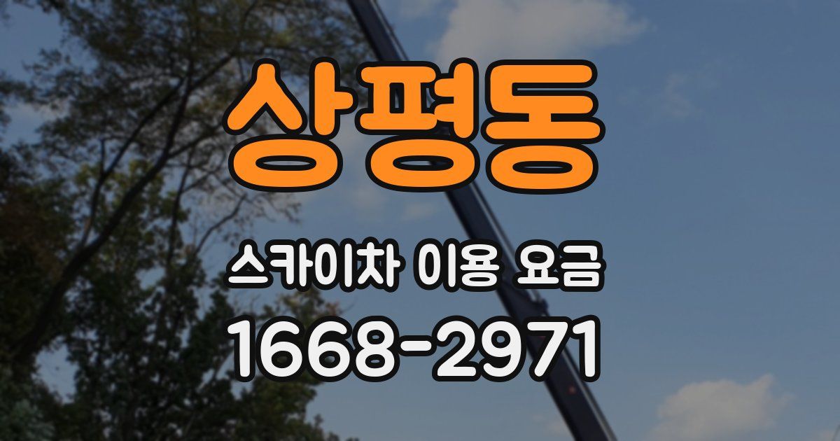 상평동 스카이차 이용 요금