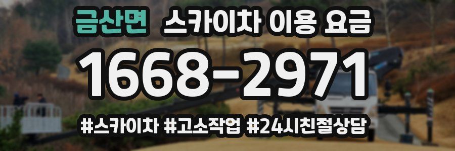 금산면 스카이차 이용 요금