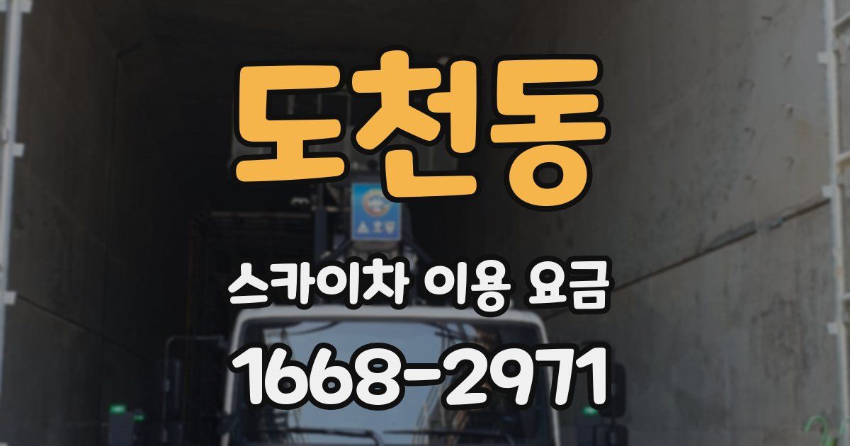 도천동 스카이차 이용 요금