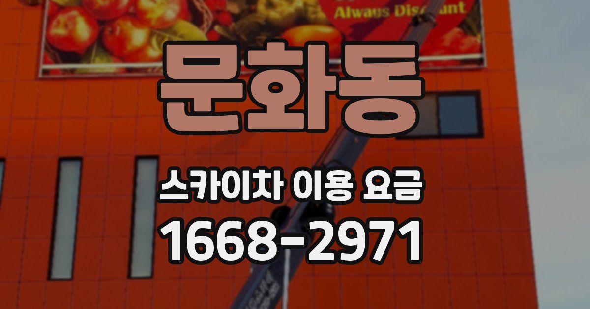 문화동 스카이차 이용 요금