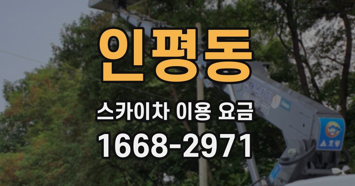 인평동 스카이차 이용 요금