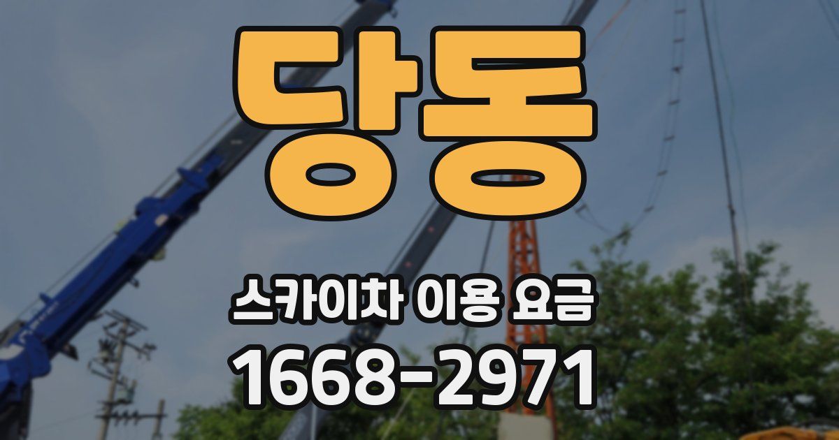 당동 스카이차 이용 요금
