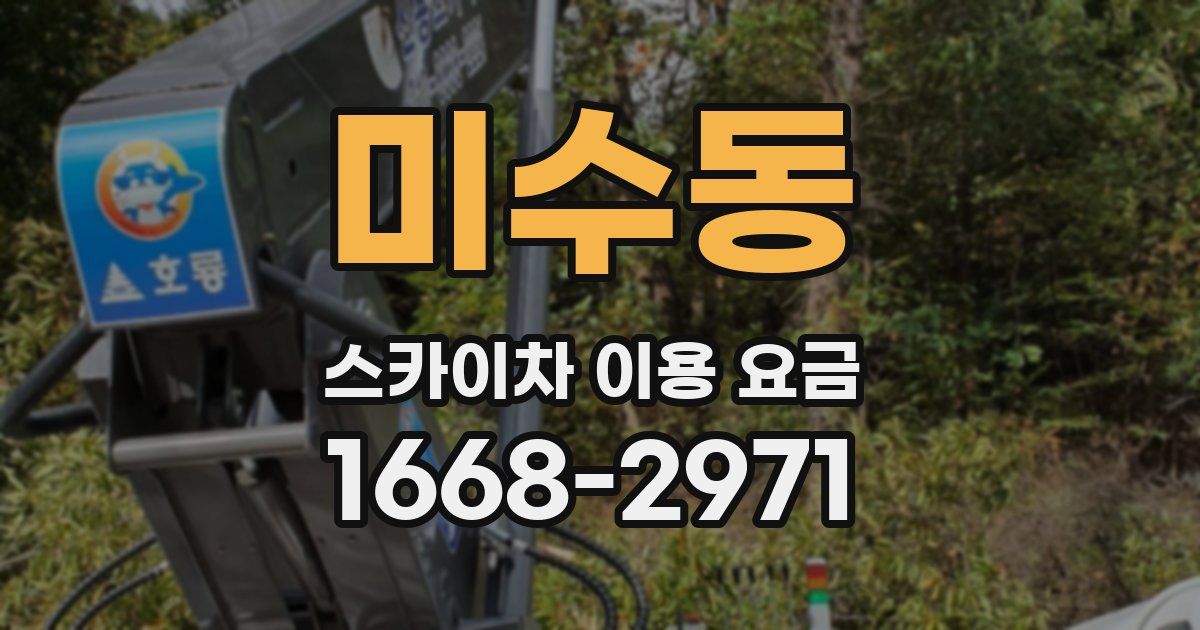 미수동 스카이차 이용 요금