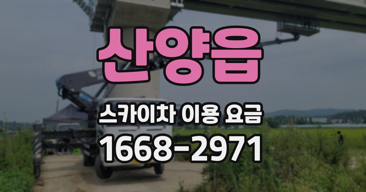 산양읍 스카이차 이용 요금