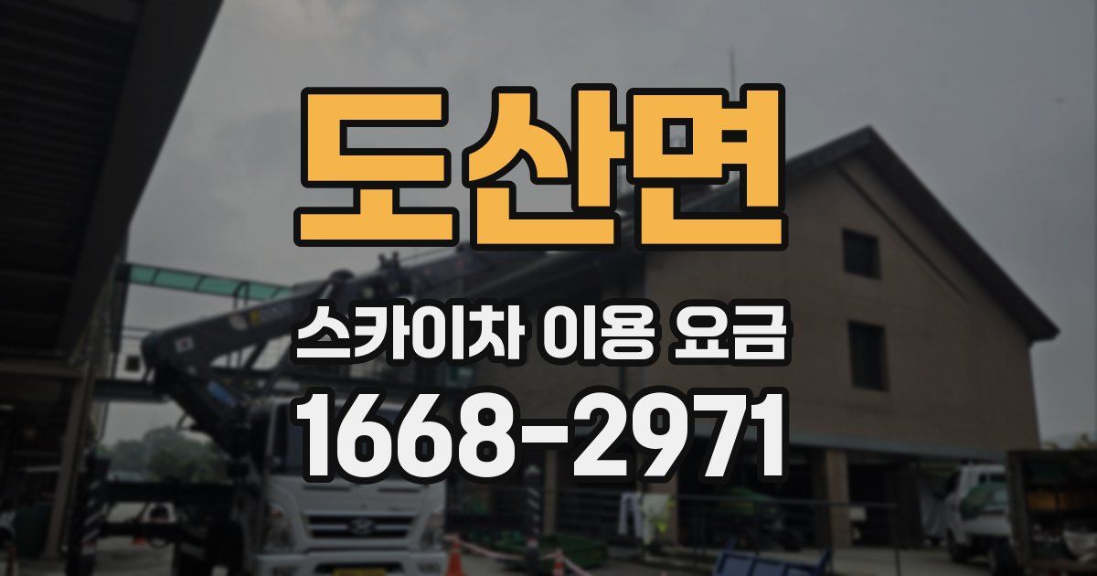 도산면 스카이차 이용 요금