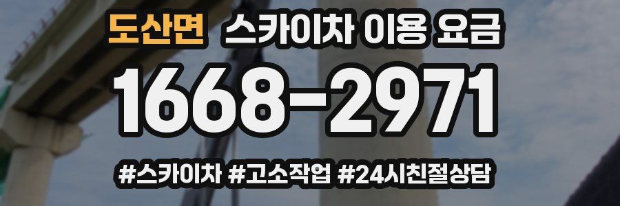 도산면 스카이차 이용 요금
