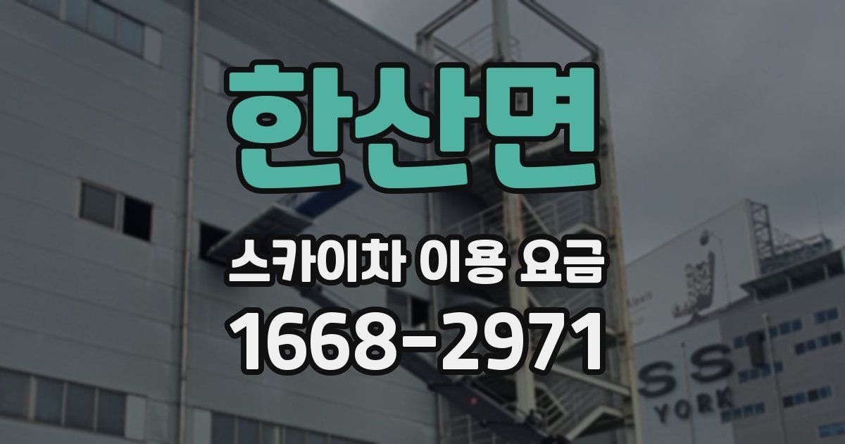한산면 스카이차 이용 요금