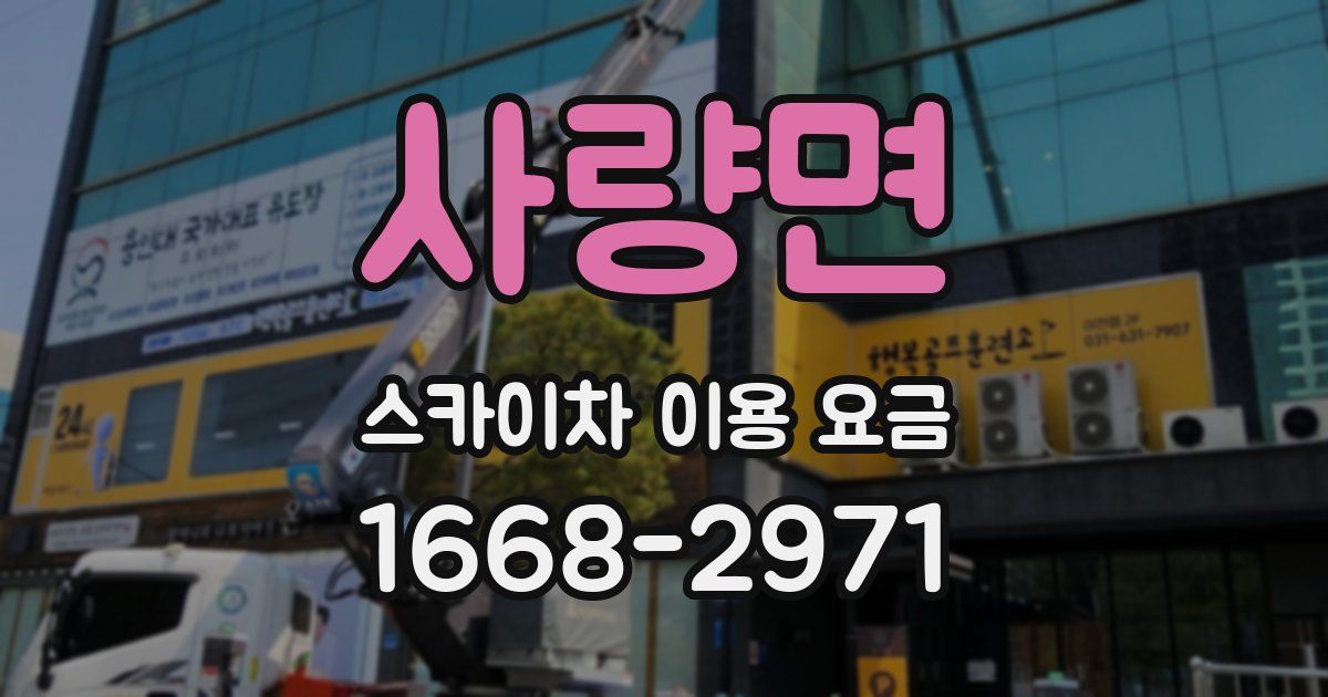 사량면 스카이차 이용 요금