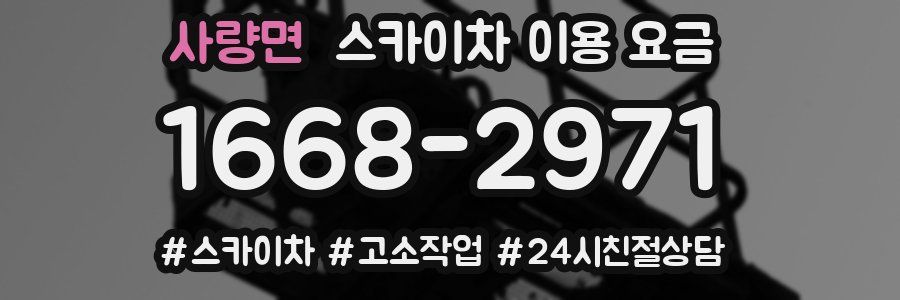 사량면 스카이차 이용 요금