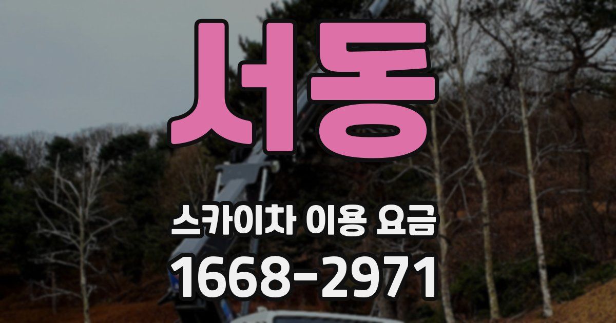 서동 스카이차 이용 요금