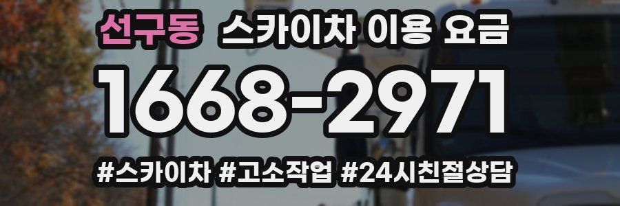 선구동 스카이차 이용 요금