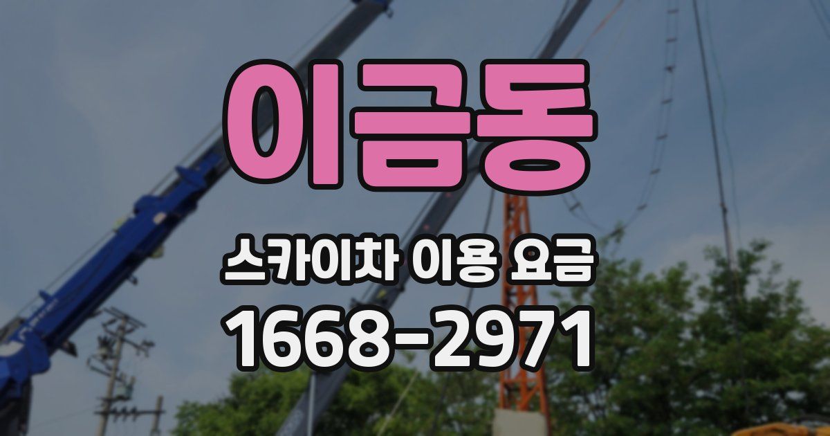 이금동 스카이차 이용 요금