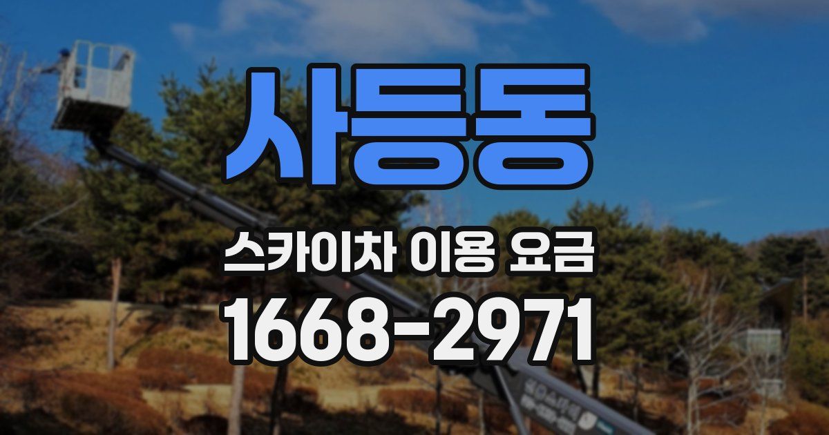 사등동 스카이차 이용 요금