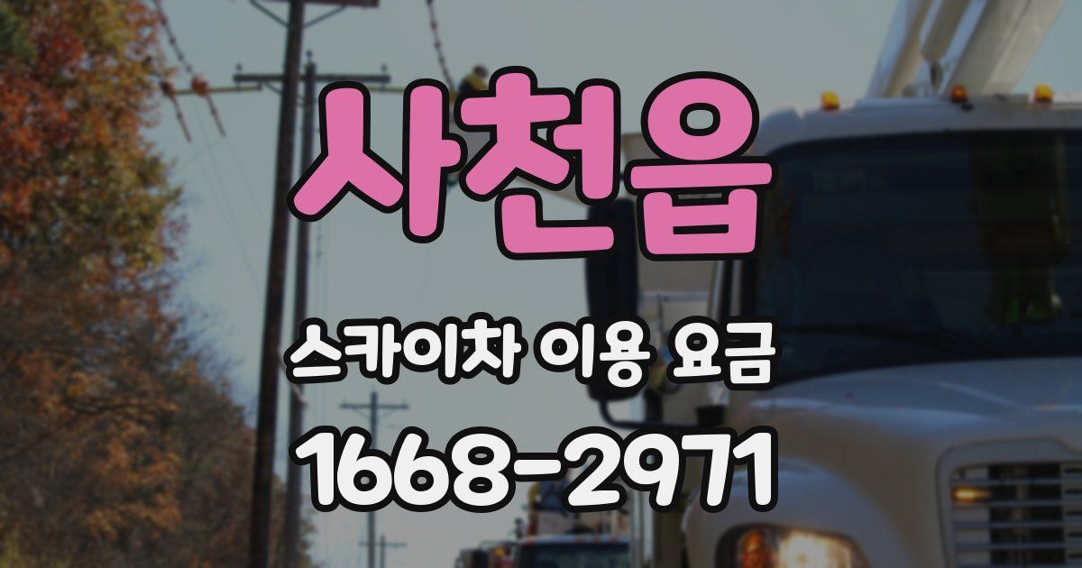 사천읍 스카이차 이용 요금
