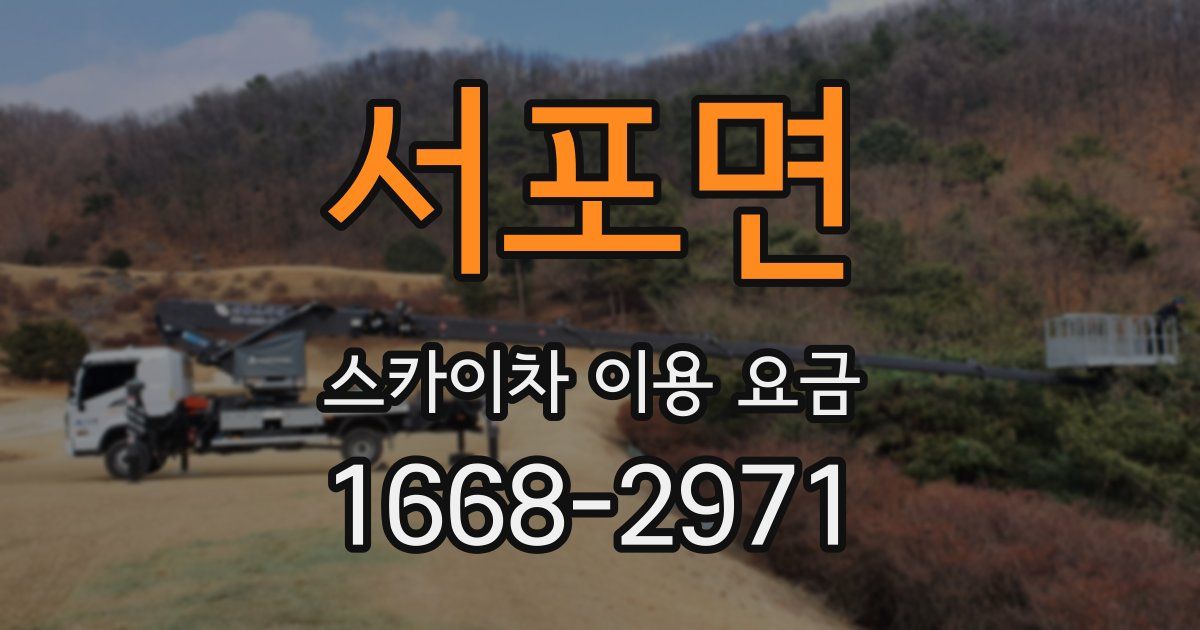 서포면 스카이차 이용 요금