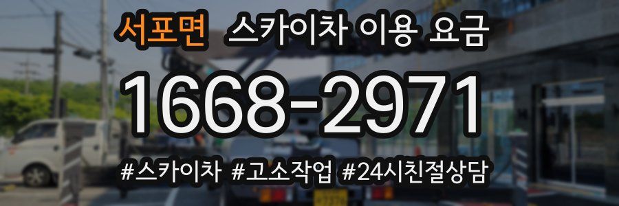 서포면 스카이차 이용 요금