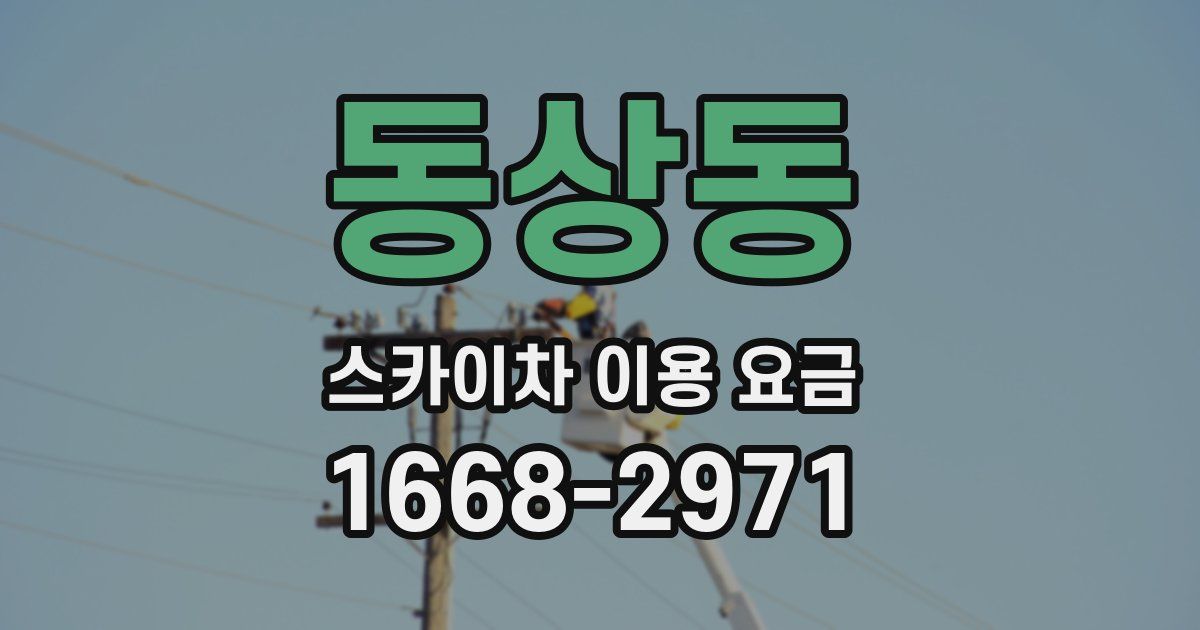 동상동 스카이차 이용 요금