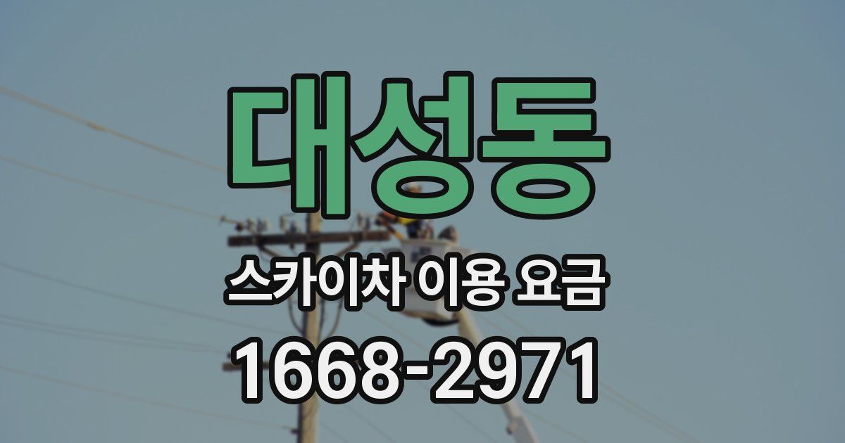 대성동 스카이차 이용 요금