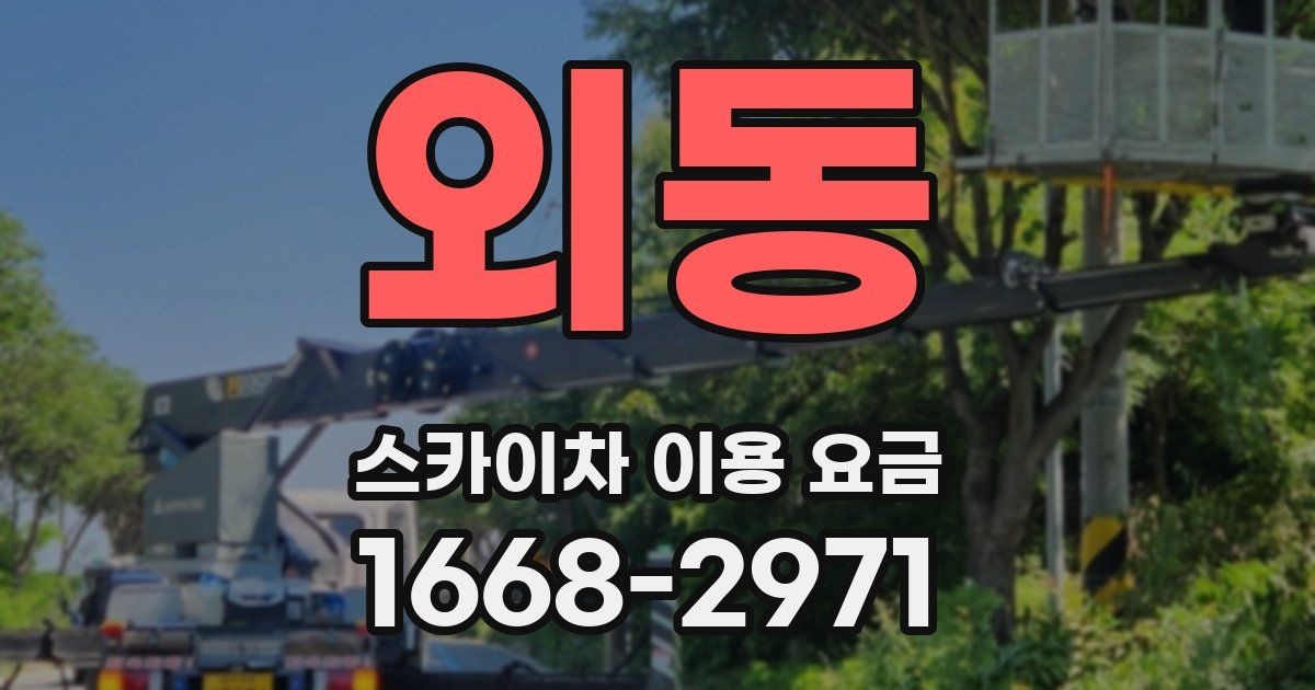 외동 스카이차 이용 요금