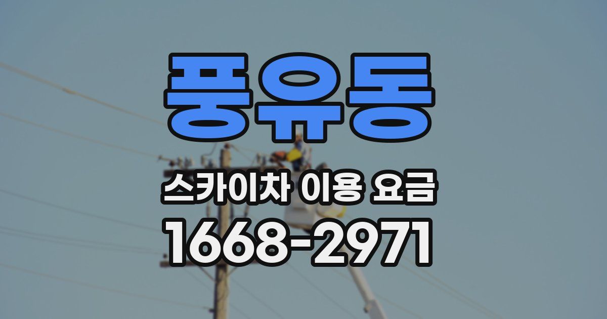 풍유동 스카이차 이용 요금