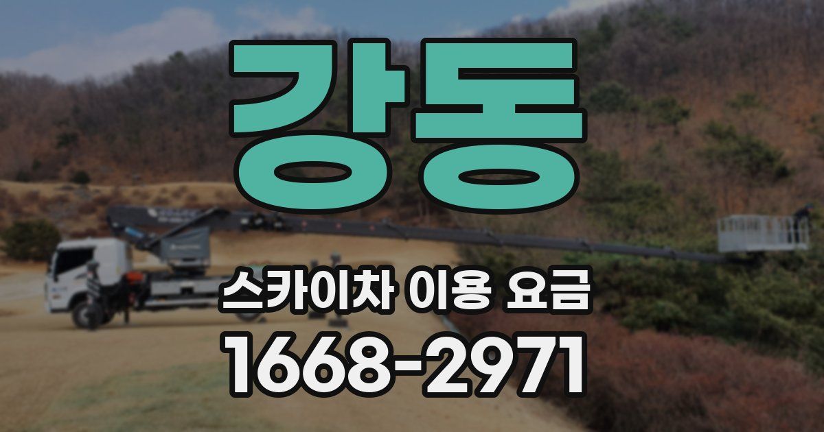 강동 스카이차 이용 요금