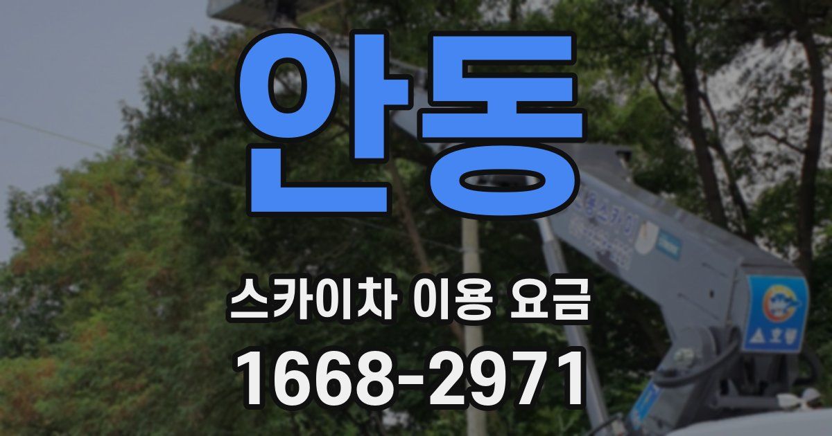 안동 스카이차 이용 요금