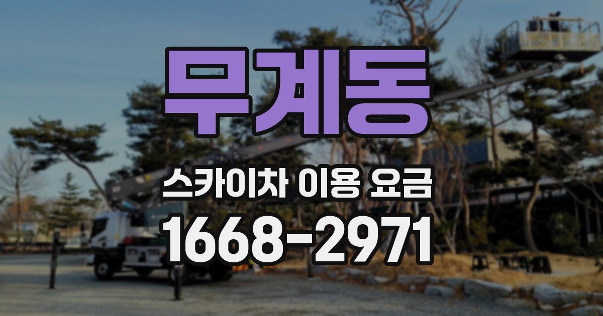 무계동 스카이차 이용 요금