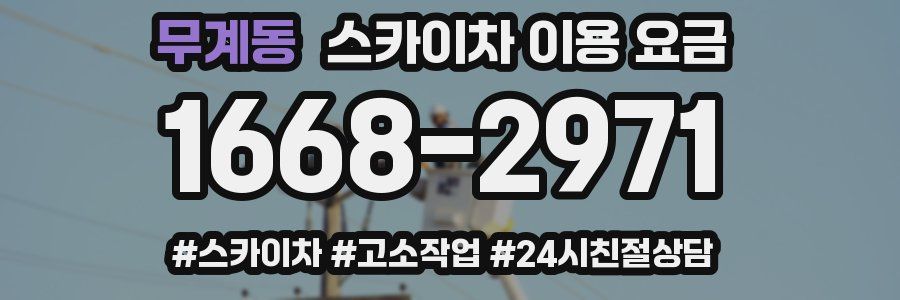 무계동 스카이차 이용 요금