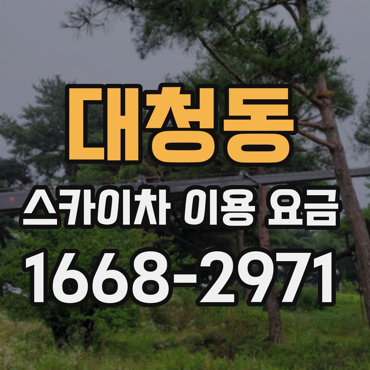 대청동 스카이차 이용 요금