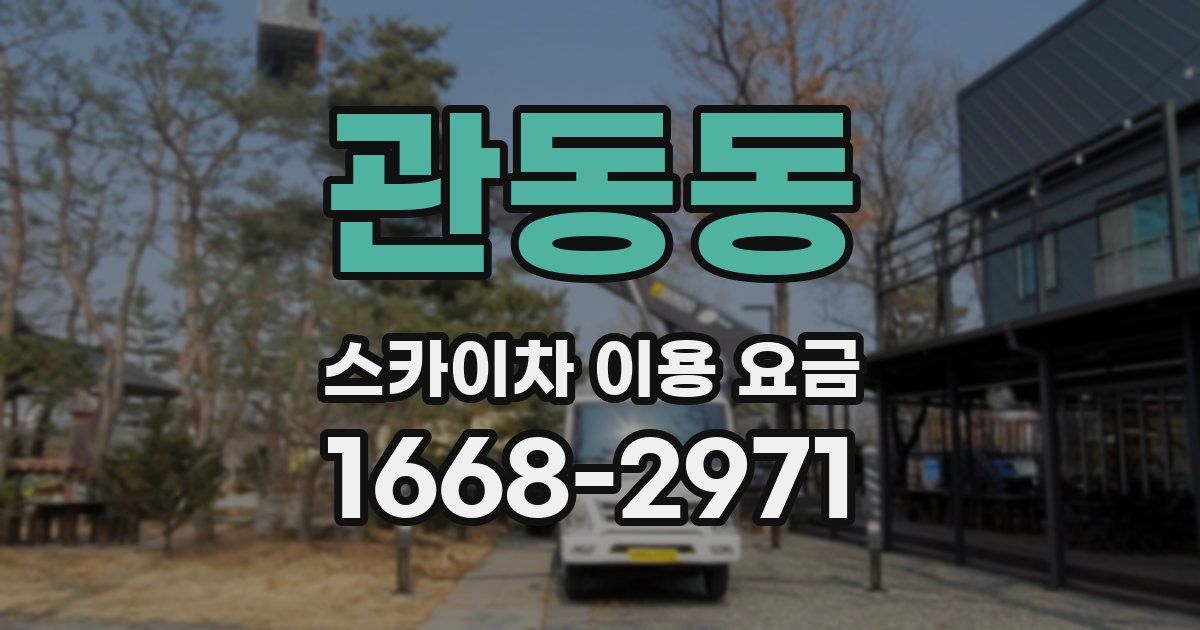 관동동 스카이차 이용 요금