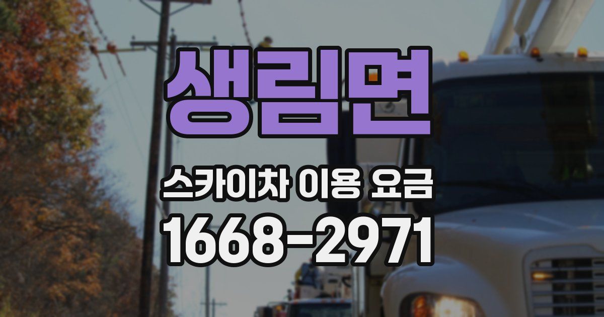 생림면 스카이차 이용 요금