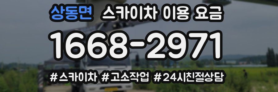 상동면 스카이차 이용 요금