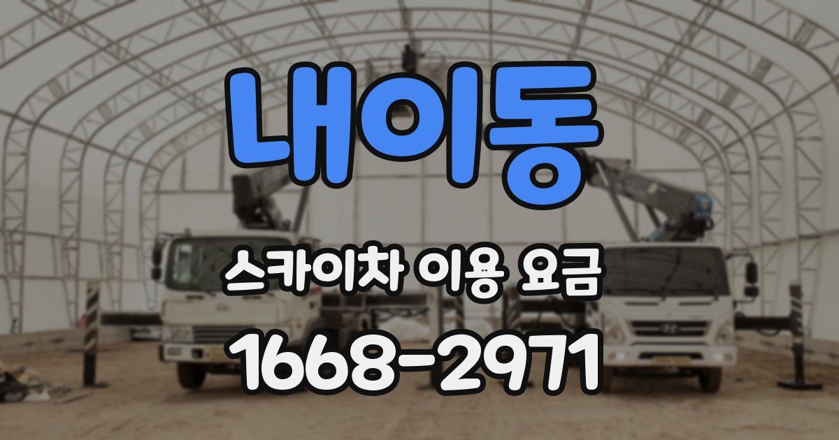 내이동 스카이차 이용 요금