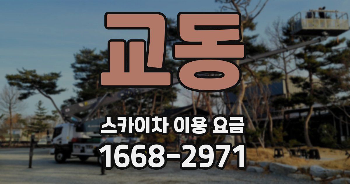 교동 스카이차 이용 요금