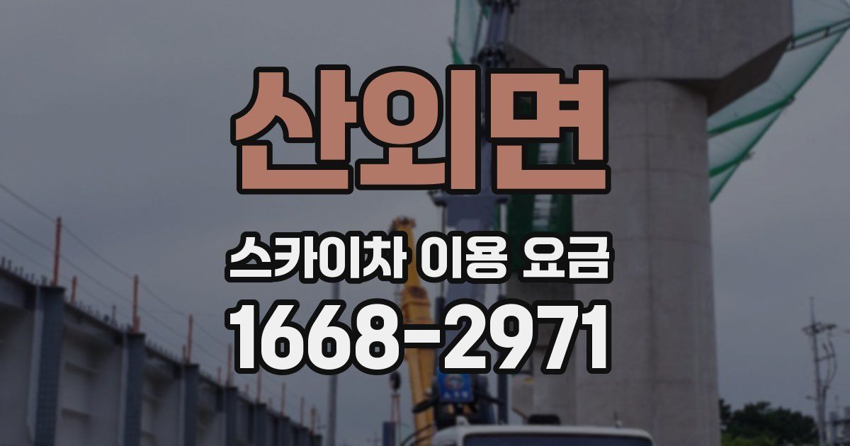 산외면 스카이차 이용 요금