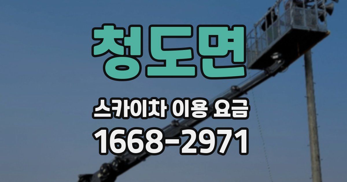 청도면 스카이차 이용 요금
