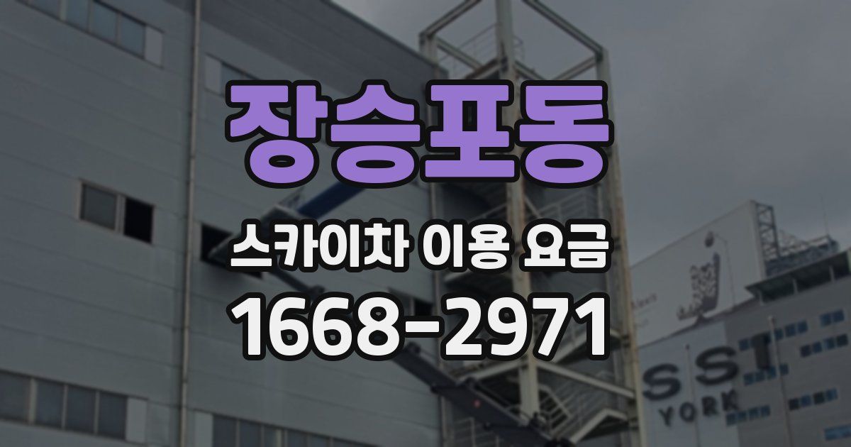 장승포동 스카이차 이용 요금