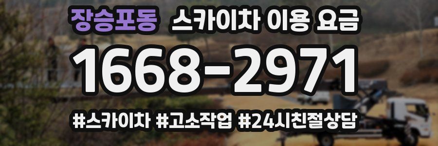 장승포동 스카이차 이용 요금