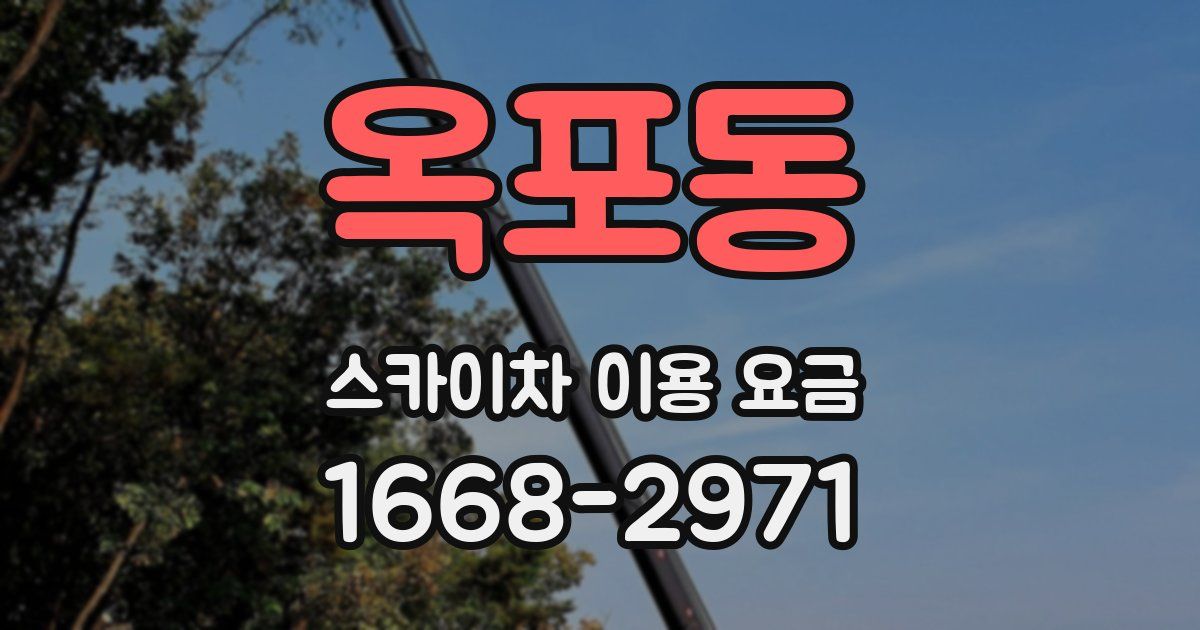 옥포동 스카이차 이용 요금