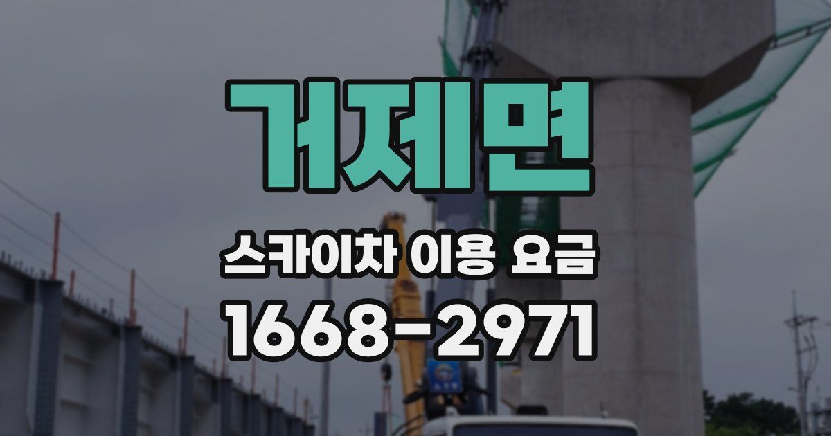 거제면 스카이차 이용 요금