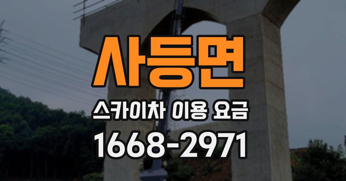 사등면 스카이차 이용 요금