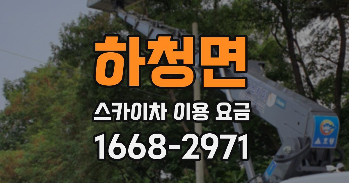 하청면 스카이차 이용 요금