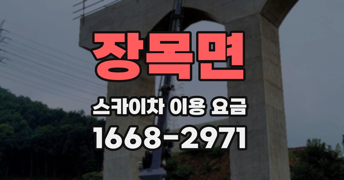 장목면 스카이차 이용 요금