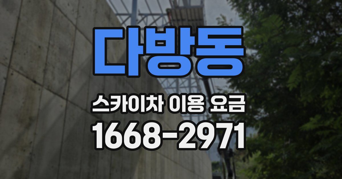 다방동 스카이차 이용 요금