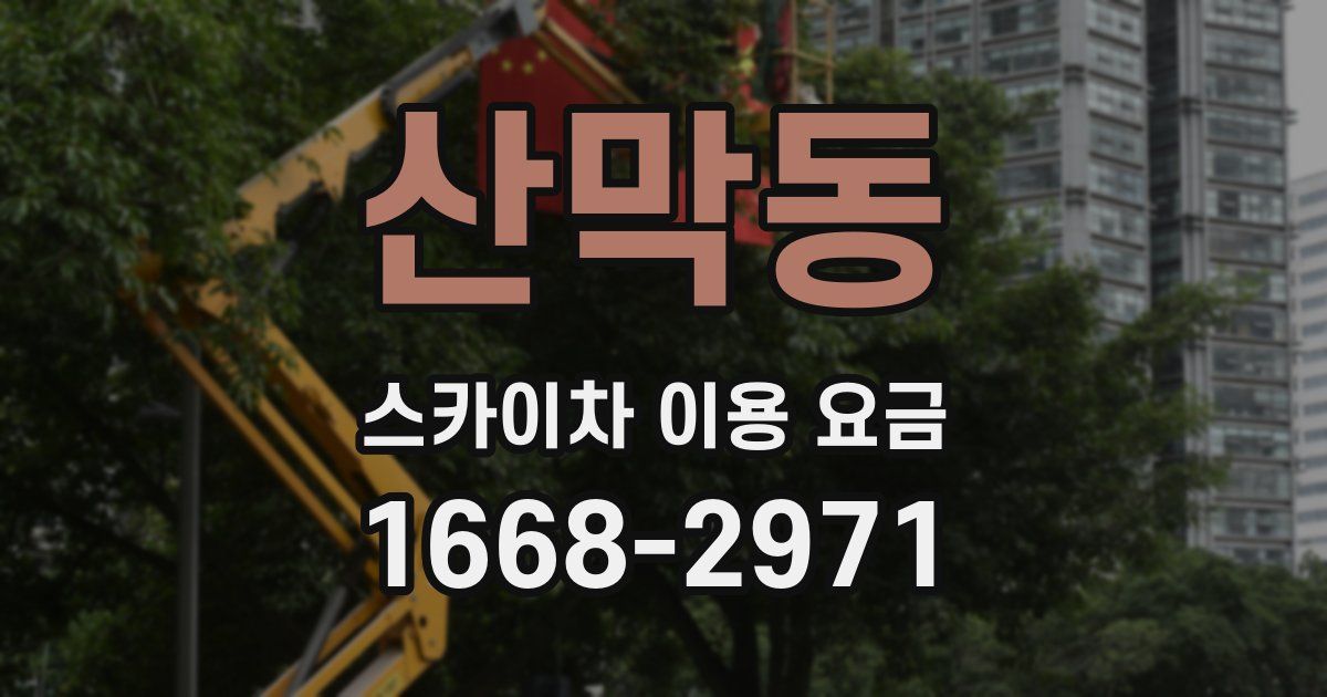산막동 스카이차 이용 요금