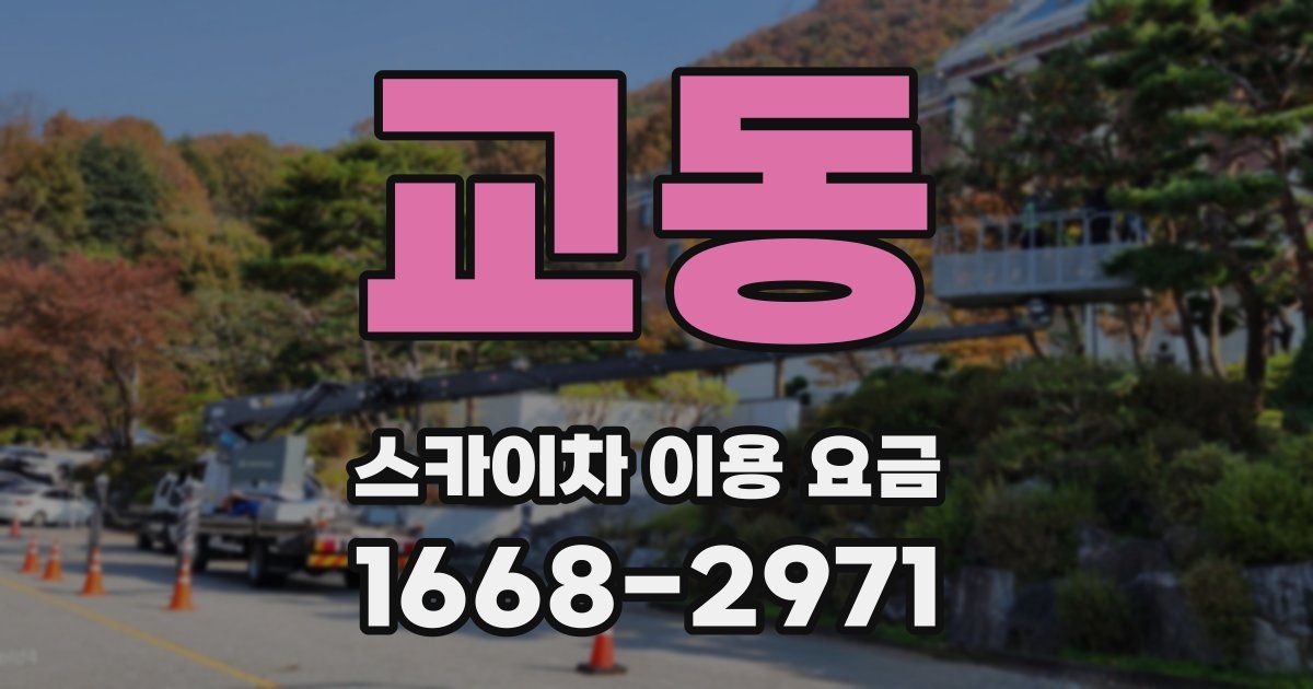 교동 스카이차 이용 요금