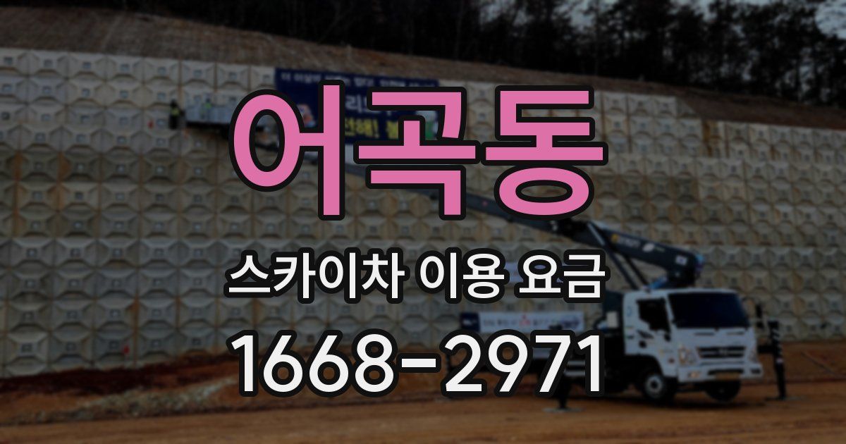 어곡동 스카이차 이용 요금